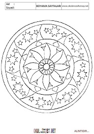 Mandala boyama sayfaları